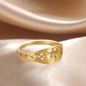 Bague étoile originale dorée