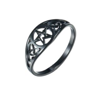 Bague étoile originale noire