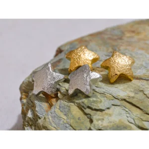 Boucles d'oreilles étoile vintage argentées