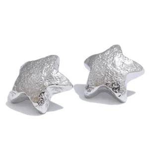 Boucles d'oreilles étoile vintage argentées