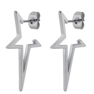 Boucles d'oreilles étoiles filantes argentées