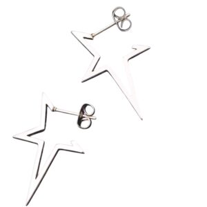 Boucles d'oreilles étoiles filantes argentées