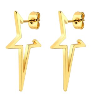 Boucles d'oreilles étoiles filantes dorées