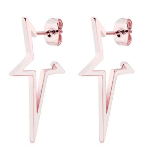 Boucles d'oreilles étoiles filantes or rose
