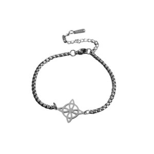 Bracelet étoile argentée entourée