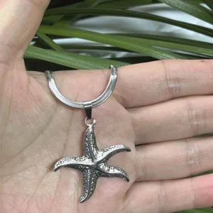 Collier serpent étoile de mer argenté