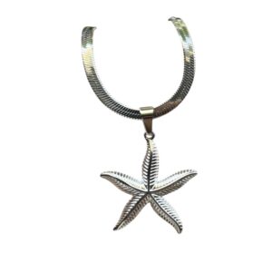 Collier serpent étoile de mer argenté classique